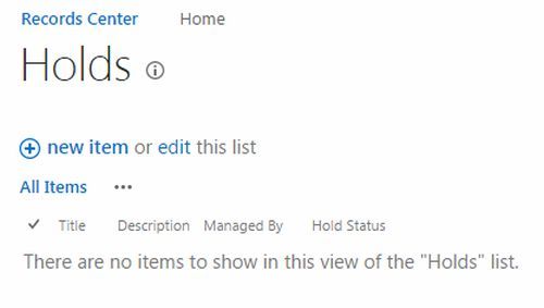 Holds as per in sharepoint